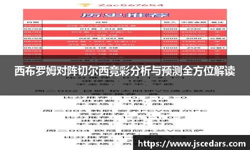 西布罗姆对阵切尔西竞彩分析与预测全方位解读